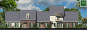 Example color elevation graphic of multifamily house