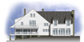 Sample of color elevation graphic home with office
